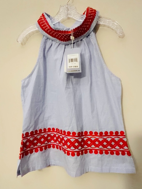 Sail to Sable Other - Sail to Sable Light Blue Tank with Red Trim